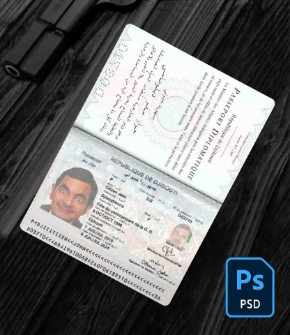 Djibouti passport PSD
